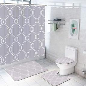 img 4 attached to Geometric Patterned Non Slip Waterproof Bathroom