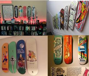 img 1 attached to Alumy Skateboard Deck Display Wall Mount: Enhancing Skateboard Deck Display and Decoration