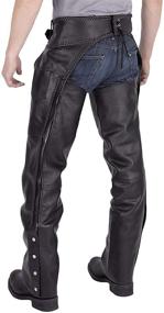 img 3 attached to 🏍️ Viking Cycle Men's Braided Motorcycle Leather Chaps: Top-Quality Biker Gear