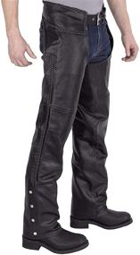 img 4 attached to 🏍️ Viking Cycle Men's Braided Motorcycle Leather Chaps: Top-Quality Biker Gear