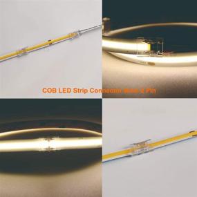 img 3 attached to 💡 COB LED Light Strip Connectors 8mm 2 Pin Extension Kit for High Density LED Strip Lights - PCB Jumper with 20AWG Extension Wires