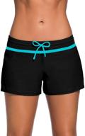 π©³ aleumdr women's side split waistband swim shorts: inclusive sizes s - 3xl logo