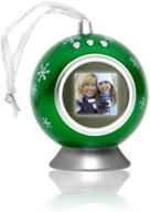 цифровая зеленая рождественская игрушка "senario digital snowflake". логотип
