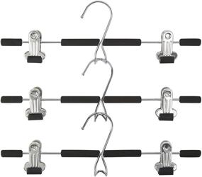 img 4 attached to 👕 Black Richards Homewares 3-Piece Set: Friction Skirt/Trouser Hanger