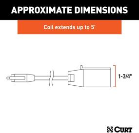 img 3 attached to Улучшенная проводка прицепа: кабель-адаптер с удлинительным разъемом CURT 57281 для RV с плоским 5-полюсным разъемом длиной 5 футов.