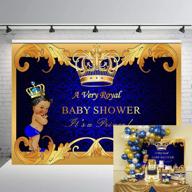 👶 gya royal prince baby shower backdrop – black boy with gold crown photography background, 7x5ft – party supplies logo