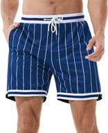 🏀 highly-comfortable healong men's athletic shorts: versatile basketball mesh shorts with pockets логотип