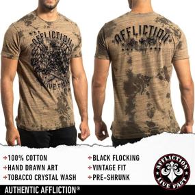 img 2 attached to Affliction Stone Grail Sleeve Aegean Men's Clothing for T-Shirts & Tanks