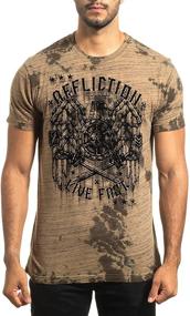 img 3 attached to Affliction Stone Grail Sleeve Aegean Men's Clothing for T-Shirts & Tanks
