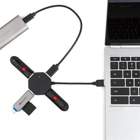 img 1 attached to 🔌 Cable Matters Ultra Mini 4 Port USB Hub: Boost Your Connectivity with USB 3.0 Speed