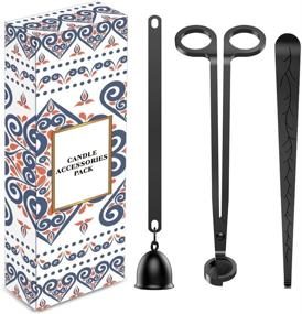 img 4 attached to RONXS 3-in-1 Candle Accessory Set - Wick Trimmer Cutter, Snuffer Extinguisher, and Wick Dipper - Best Gift Package for Candle Enthusiasts (Black)