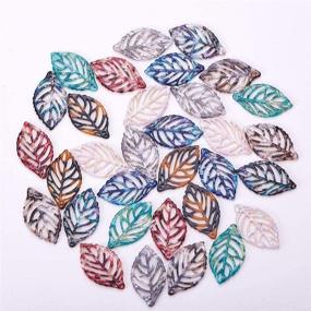 img 1 attached to 🌿 SUNNYCLUE 32pcs Leaf Cellulose Acetate Acrylic Charms: DIY Jewelry Making Supplies