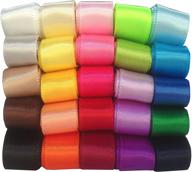 🎀 duoqu 7/8" single-face satin ribbon - 50 yards (25x2yd) assorted in 25 colors logo