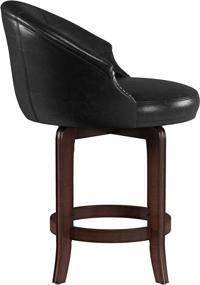 img 2 attached to 🪑 Hillsdale Dartford Swivel Stool: Stylish Dark Brown Cherry Counter Seating