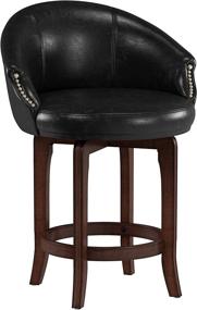 img 3 attached to 🪑 Hillsdale Dartford Swivel Stool: Stylish Dark Brown Cherry Counter Seating