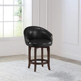 img 4 attached to 🪑 Hillsdale Dartford Swivel Stool: Stylish Dark Brown Cherry Counter Seating