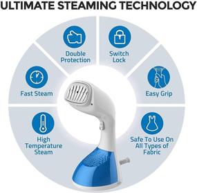img 2 attached to PurSteam 1400-Watt Steamer for Clothes: Wrinkle Remover, Fast Heat-up, Large Detachable Water Tank, Exact Measure Filler Cup, & 2-in-1 Brush Included