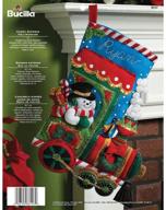 bucilla candy express christmas stocking felt applique kit, 18-inch (86147): enhance your holiday decor logo