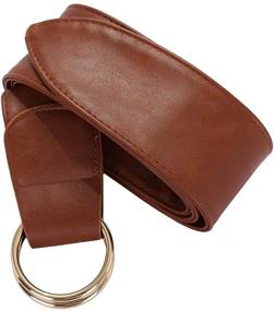 img 1 attached to Timeless Elegance: Moonsix Leather Vintage Casual Double Women's Accessories Belts