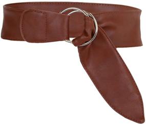 img 4 attached to Timeless Elegance: Moonsix Leather Vintage Casual Double Women's Accessories Belts