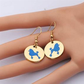 img 2 attached to 🐩 LBSBO Elegant Poodle Earrings: Perfect Sorority Gift 1922