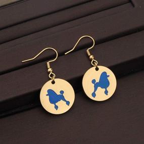 img 3 attached to 🐩 LBSBO Elegant Poodle Earrings: Perfect Sorority Gift 1922