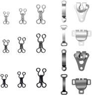 🧵 homgaty 130 pairs sewing hook and eye closure set for bra, dress, trousers & skirts - 5 sizes, clothing replacement hooks logo