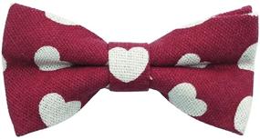 img 3 attached to ❤️ Charming Linen Elastic Hearts Maroon Accessories for Boys to Startby