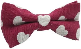 img 2 attached to ❤️ Charming Linen Elastic Hearts Maroon Accessories for Boys to Startby