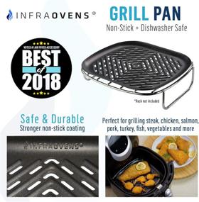 img 1 attached to 🍳 Air Fryer Grill Pan Accessory for Cosori, Gowise, Phillips, Dash, Bella, Chefman, Paula Deen, BCP, Secura + More