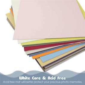 img 1 attached to 🖼️ Golden State Art, Multicolor Uncut Mats - Acid-Free, White-core, 25 Pack, 16x20" - Optimized for Photos, Pictures, and Frames