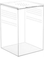 🐍 naneezoo 6x6x9 magnetic acrylic reptile cage: transparent enclosure for tarantulas, scorpions, and invertebrates logo
