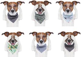 img 1 attached to 🐶 Cotton Dog Bandanas: Stylish Triangle Scarf for Dogs and Cats by ARING PET