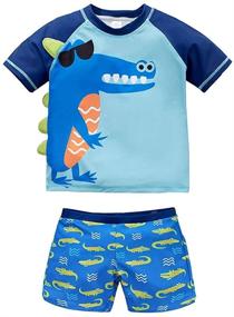 img 4 attached to Digirlsor Toddler Swimsuits & Swimwear: Bathing Suits for Boys' Clothing, Perfect for Swim