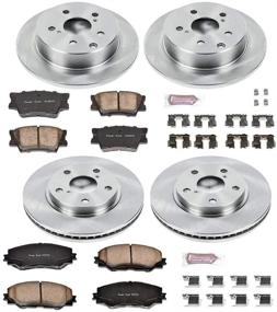 img 1 attached to Enhance Your Vehicle's Performance with Power Stop KOE4100 Autospecialty Brake Kit - OE Brake Rotors & Ceramic Pads