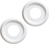 🏷️ pack of 2 ciata lighting smooth white finish molded plastic ceiling medallions, 9-3/4-inch, for light fixtures and ceiling fans логотип