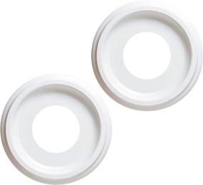 img 4 attached to 🏷️ Pack of 2 Ciata Lighting Smooth White Finish Molded Plastic Ceiling Medallions, 9-3/4-Inch, for Light Fixtures and Ceiling Fans