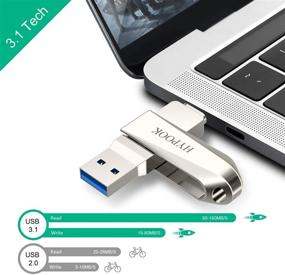 img 3 attached to 💾 High Capacity HYPOOK 256GB USB 3.2 Dual Flash Drive for Android, Tablets, MacBook - Type C 2-in-1 Memory Stick