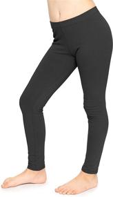 img 4 attached to 🩲 Girls' Clothing: Footless Leggings made from Stretch Comfort Cotton