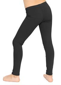 img 2 attached to 🩲 Girls' Clothing: Footless Leggings made from Stretch Comfort Cotton