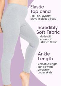 img 1 attached to 🩲 Girls' Clothing: Footless Leggings made from Stretch Comfort Cotton