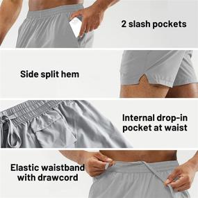 img 1 attached to MIER Men's Quick Dry Active Running Shorts with Pockets - Lightweight, Breathable Workout Shorts (5 Inches)