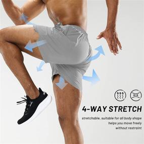 img 2 attached to MIER Men's Quick Dry Active Running Shorts with Pockets - Lightweight, Breathable Workout Shorts (5 Inches)