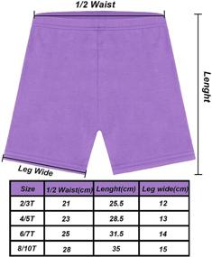 img 3 attached to Breathable and Safe Black Dance Shorts - Resinta 8 Pack for Girls in 8 Colors