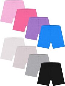 img 4 attached to Breathable and Safe Black Dance Shorts - Resinta 8 Pack for Girls in 8 Colors