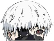 улучшите свою поездку с помощью наклеек на автомобиль earlfamily 5.1'' tokyo ghoul kaneki peeker: аниме-наклейка для окна и бампера автомобиля. логотип