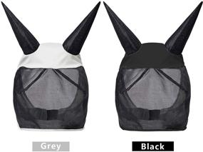 img 3 attached to 🐴 Horse Fly Mask with Extended Ear Coverage, Ensuring Eye Safety with Airy and Gentle Mesh