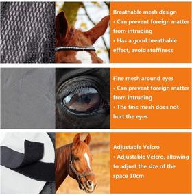 img 1 attached to 🐴 Horse Fly Mask with Extended Ear Coverage, Ensuring Eye Safety with Airy and Gentle Mesh
