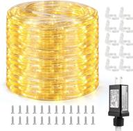 🎄 lyhope christmas rope lights - 33ft/240leds, waterproof and connectable clear tube string lights for outdoor/indoor, patio, pool, boat, deck - xmas landscape lighting in warm white, low voltage logo