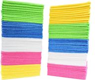 🧽 simpli-magic 79130 microfiber cleaning cloths (pack of 50) - large size | perfect for home, kitchen, auto, glass, pets | includes 5 colors: blue, yellow, green, white, pink logo